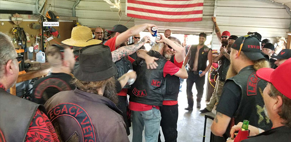 Welcoming a New Brother at Viet Nam Vets Legacy Vets Motorcycle Club - E Chapter Texas